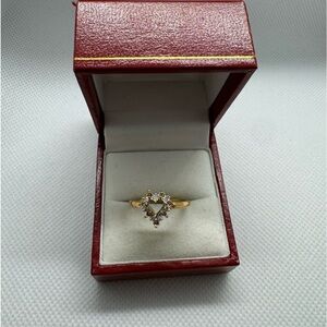 10 K genuine diamond ring
